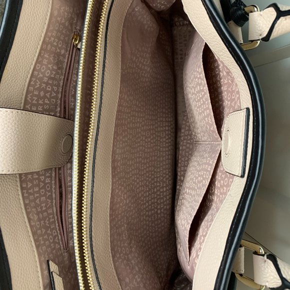 Leather Kate Spade Handbag Pink with Black Trim - Picture 7 of 13